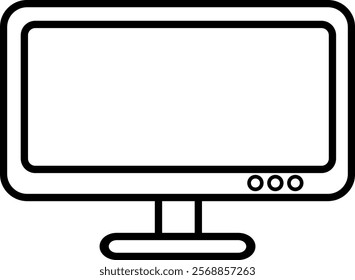 Computer monitor off flat icon 