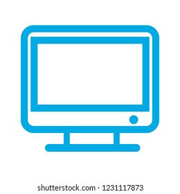 computer monitor on white background