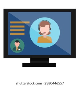 computer monitor on a white background