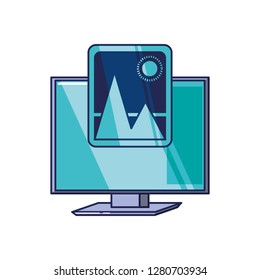 computer monitor with picture