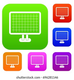 Computer monitor with the program for architecture in simple style