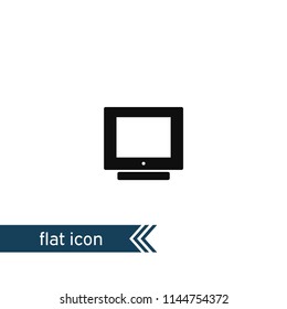 Computer monitor, PS, screen, display vector icon