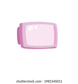 Computer monitor. Retro Screen of the device. Watch TV and videos. Flat cartoon illustration