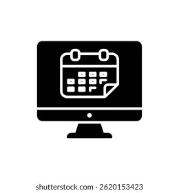 Computer Monitor with Scheduled Campaign Icon