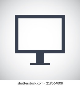 Computer Monitor Screen Device symbol icon. Vector pictogram. Simple flat metro design style. esp10