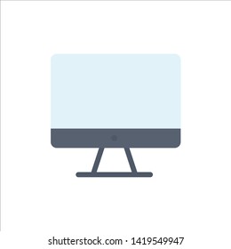 Computer, Monitor, Screen, Hardware  Flat Color Icon. Vector icon banner Template