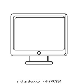 computer monitor screen icon isolated vector illustration