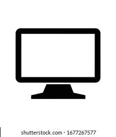 Computer monitor screen vector icon isolated on white eps 10