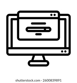 Computer monitor showing a web page, suitable for technology blogs, online tutorials, website design concepts, remote working illustrations.