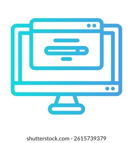 Computer monitor showing a web page, suitable for technology blogs, online tutorials, website design concepts, remote working illustrations.