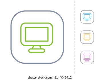 Computer Monitor - Simple Icons. A minimalistic vector icon.