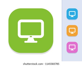 Computer Monitor - Simple Icons. A minimalistic vector icon.