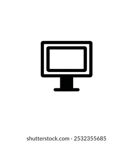Computer Monitor Symbol Representing Technology, Display, and Digital Workspaces