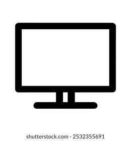 Computer Monitor Symbol Representing Technology, Display, and Digital Workspaces