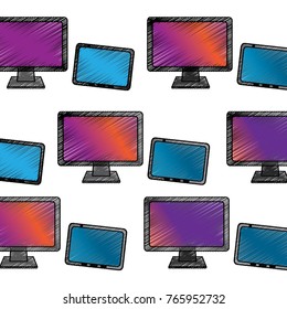 computer monitor and tablet pattern image 