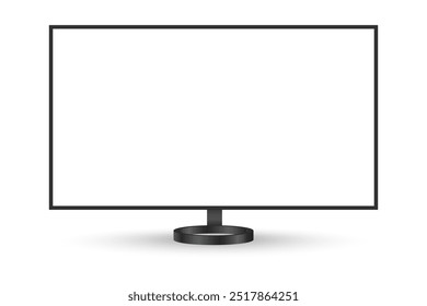 computer monitor or a TV mock up with a white background