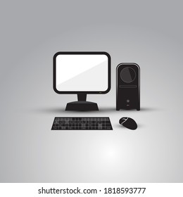 Computer and monitor vector design