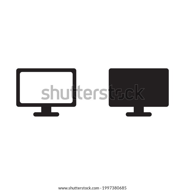 computer\
monitor vector icon for apps and web\
sites