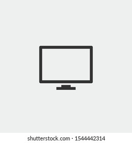 computer monitor vector icon flat style isolated icon