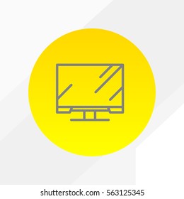 Computer monitor vector icon for web design and mobile application user interface