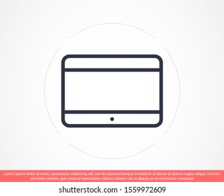 Computer monitor Vector  icon widescreen isolated on white background.Vector  icon  Flat PC symbol. illustration, Vector  icon EPS 10. Computer monitor Vector  icon widescreen isolated 