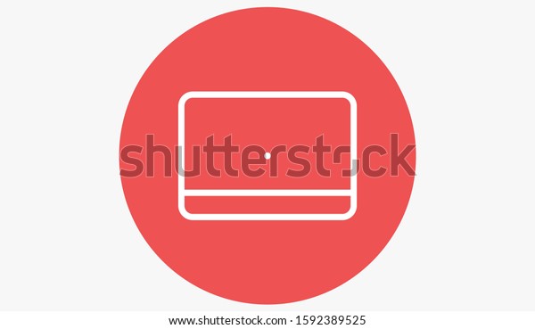 Computer\
monitor Vector  icon widescreen isolated on white background.Vector\
 icon  Flat PC symbol. illustration, Vector  icon EPS 10. Computer\
monitor Vector  icon widescreen isolated\
