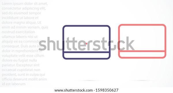 Computer
monitor Vector  icon widescreen isolated on white background.Vector
 icon  Flat PC symbol. illustration, Vector  icon EPS 10. Computer
monitor Vector  icon widescreen isolated
