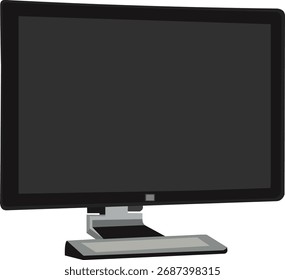 Computer monitor vector with a minimalist design for the workplace