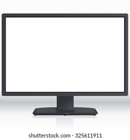 Computer Monitor, White Screen.