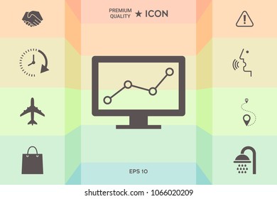 Computer monitors with graph