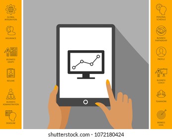 Computer monitors with graph