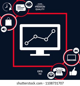 Computer monitors with graph