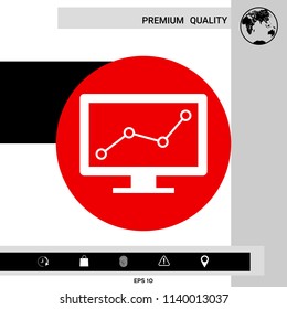 Computer monitors with graph