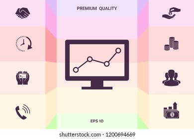 Computer monitors with graph