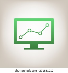 Computer monitors with graph.