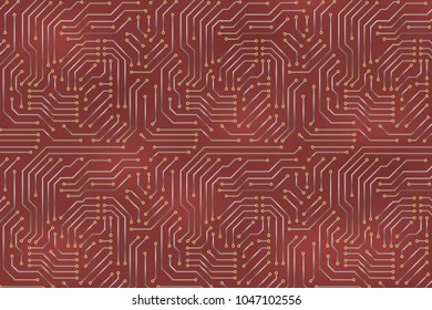 Computer motherboard background with circuit board electronic elements. Chip electronic pattern for computer technology