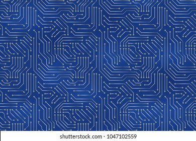 Computer motherboard background with circuit board electronic elements. Chip electronic pattern for computer technology
