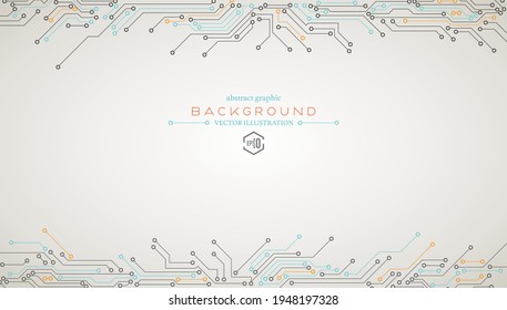 Elektronische Elemente der Hauptplatine des Computers. Chip elektronisches Muster für Computertechnologie, integrierte Computergrafik auf dem Motherboard, abstrakter Hintergrund für Vektortechnologie.