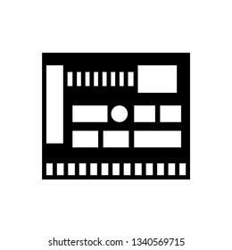 Computer motherboard icon - Processor sign