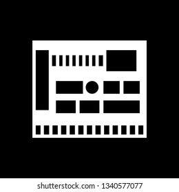 Computer motherboard icon - Processor sign