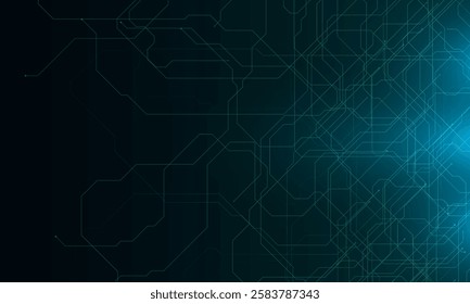 Computer motherboard pattern, circuit board background. Vector intricate circuitry motif with soldered connections and electronic components, creating dynamic and interconnected design, AI concept