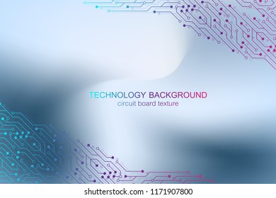 Computer motherboard vector background with circuit board electronic elements. Electronic texture for computer technology, engineering concept. Motherboard integrated computing illustration