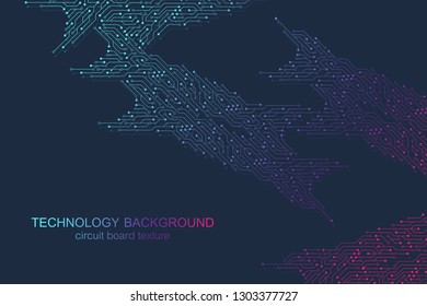 Computer motherboard vector background with circuit board electronic elements. Electronic texture for computer technology, engineering concept. Motherboard integrated computing illustration.
