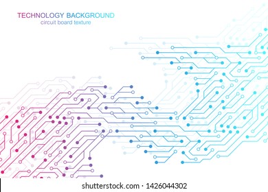 Computer motherboard vector background with circuit board electronic elements. Electronic texture for computer technology, engineering concept. Motherboard computer generated abstract illustration.