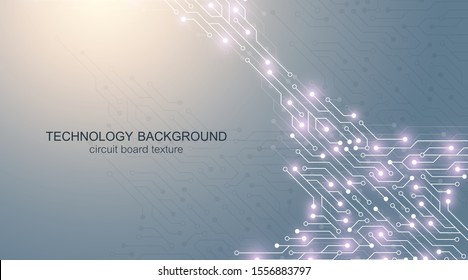 Computer motherboard vector background with circuit board electronic elements. Electronic texture for computer technology, engineering concept. Motherboard computer generated abstract illustration.