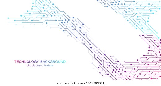 Computer motherboard vector background with circuit board electronic elements. Electronic texture for computer technology, engineering concept. Motherboard computer generated abstract illustration.
