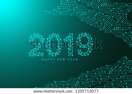 Computer Motherboard Vector Background Circuit Board Stock Vector