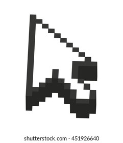 Computer mouse arrow pointer isolated icon design, vector illustration  graphic 