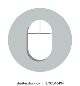 Symbol für die Computermaus-Kennzeichnung. Einfache Bildyph, flache Vektorillustration von Web-Icons für i und ux, Website oder mobile Applikationen