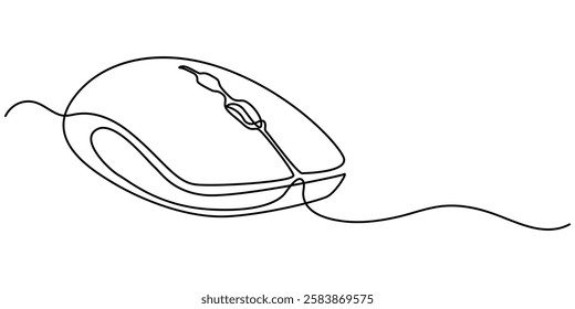 Computer Mouse Black Stroke Linear Icon Computer Mouse line icon,Editable Stroke,PAY PER CLICK LINE ICON,Computer Mouse Black Stroke Linear Icon pro vector illustration minimal concept.